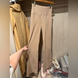 Shosho Tan Women's Flare Pants